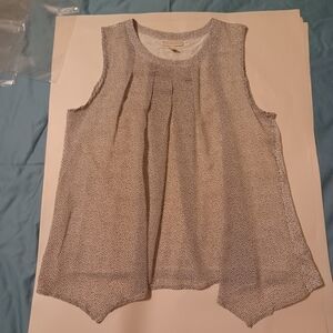 DANA BUCHMAN Black And Tan Patterned Women's Top XL